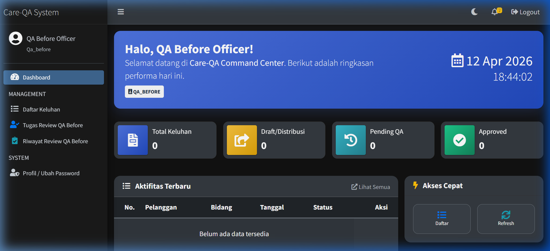 Sidebar QA